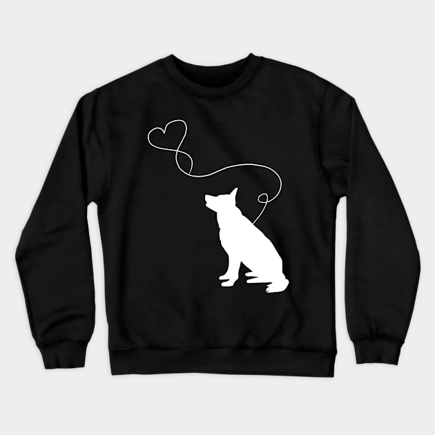 dog cute german shepherd heart Crewneck Sweatshirt by LiFilimon